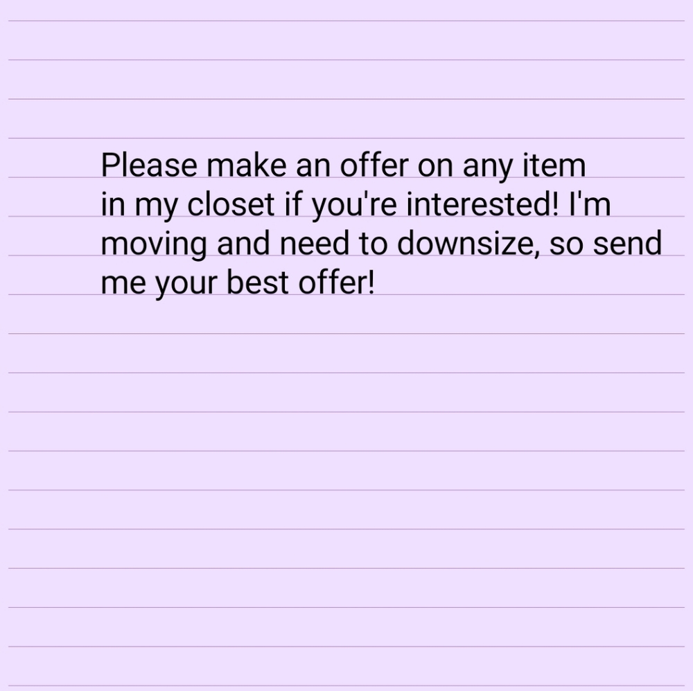 Willing to lower everything!